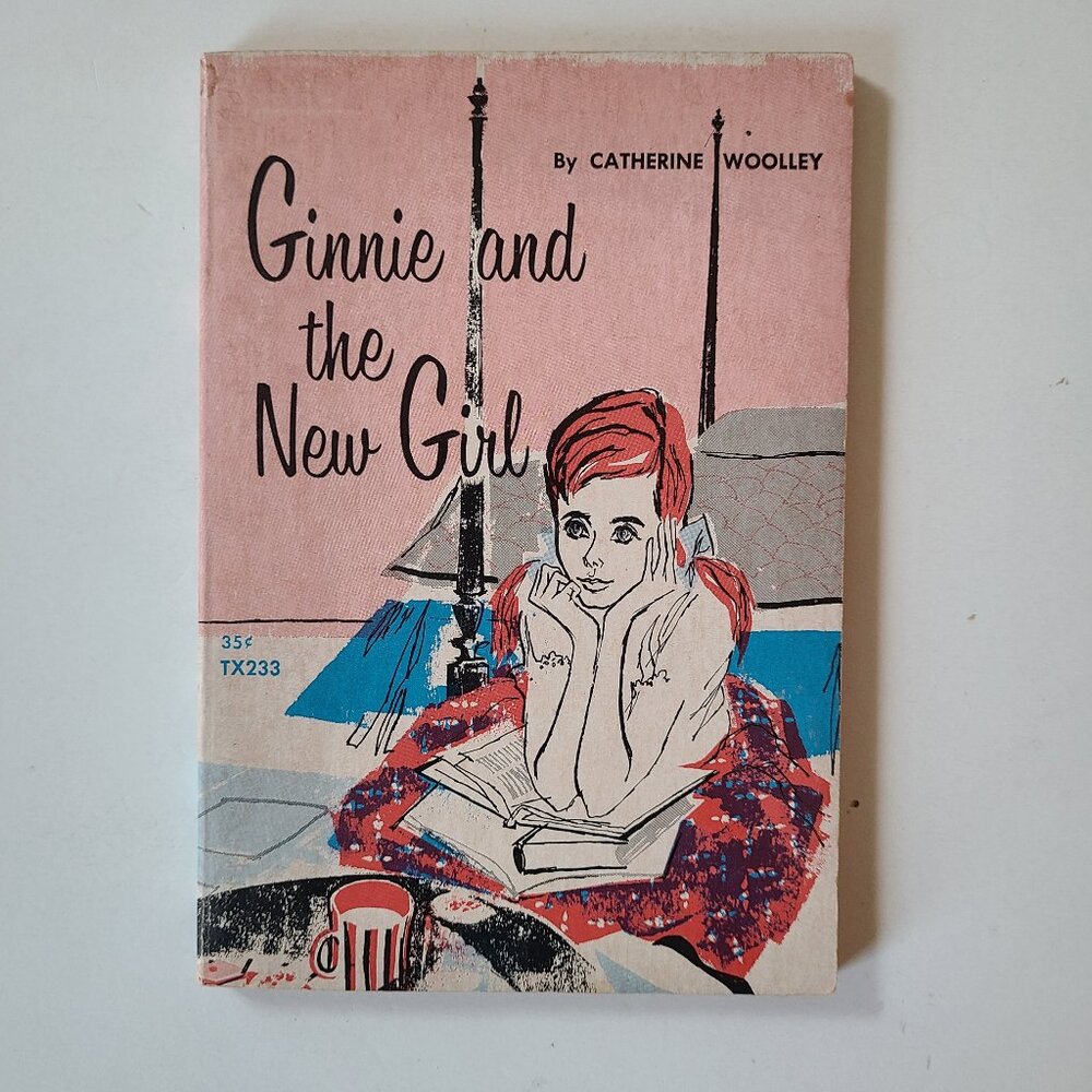 5/$15 Vintage Kids Book Ginnie & New Girl Woolley Middle Grades Teen Scholastic